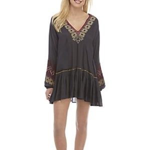 Free People Wild One Embellished Dress Black M NWT